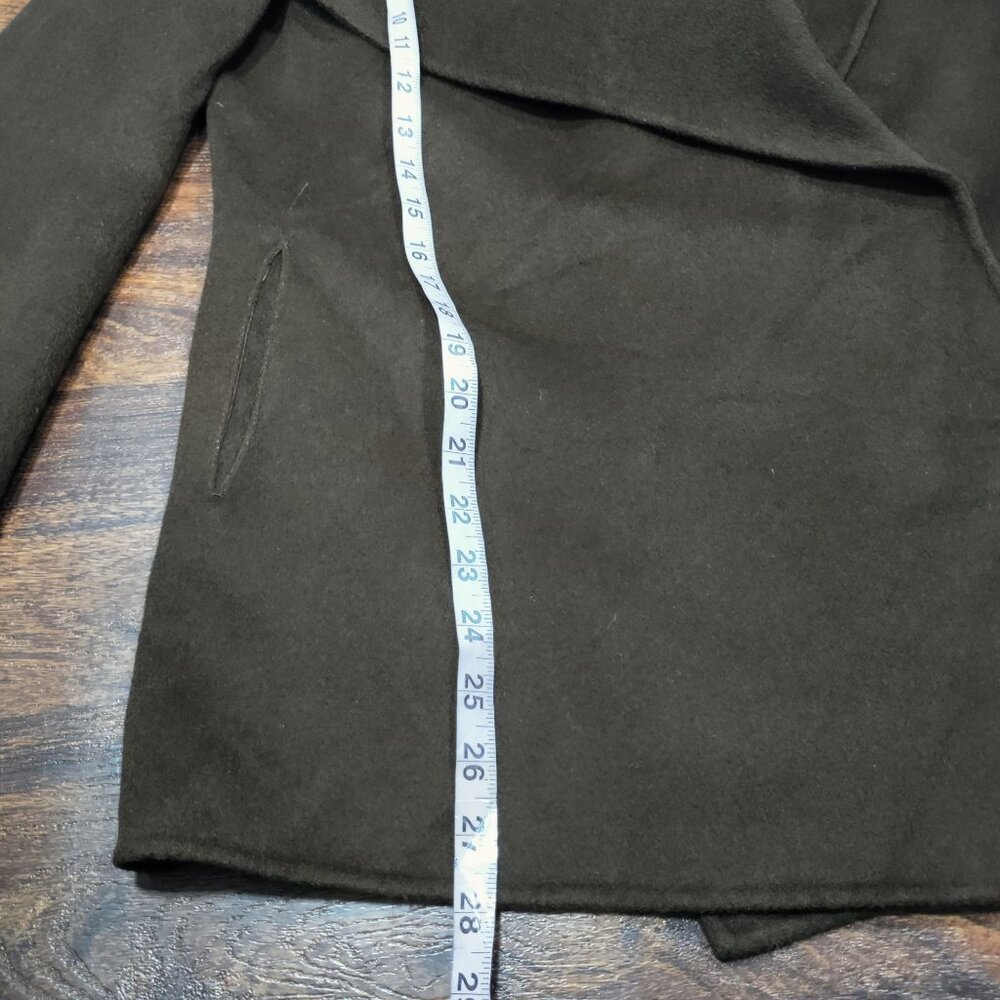 Joseph Brown Open Front Asymmetrical Cashmere Wool Lisa Jacket Women's Size M - Picture 14 of 14
